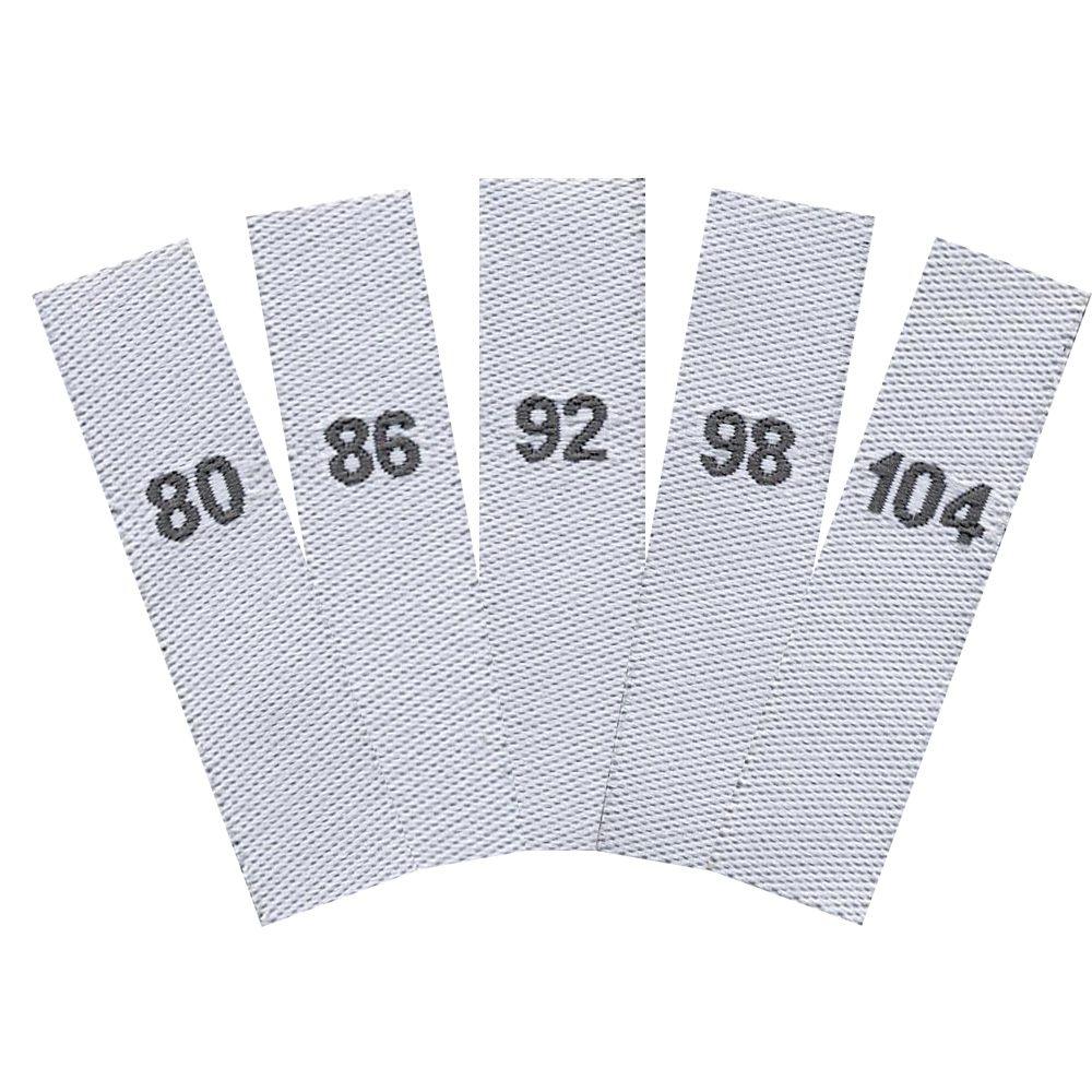 Kinder-Größenetiketten Set 80-104 - Angebot, Textiletiketten