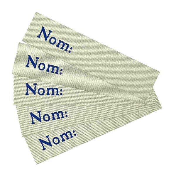 Étiquette textile à marquer soi-même, thermocollante „nom“